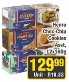J&E Cash and Carry Henro Choc-Chip Cookies Assorted offer