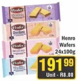 J&E Cash and Carry Henro Wafers offer