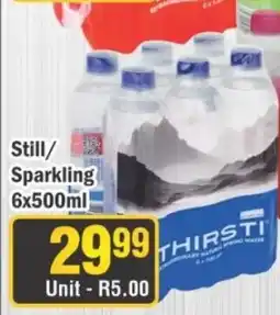 J&E Cash and Carry Still/Sparkling Water THIRSTI offer