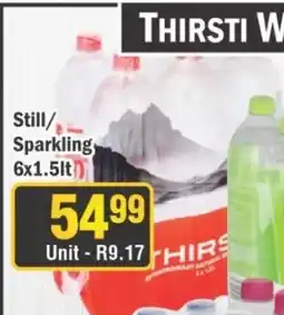 J&E Cash and Carry Thirsti Water offer