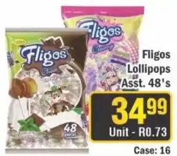 J&E Cash and Carry Fligos Lollipops Assorted offer