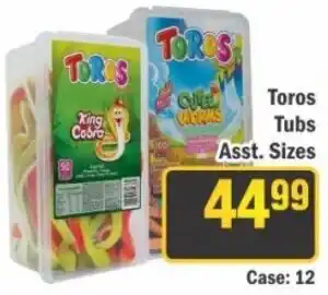 J&E Cash and Carry Toros Tubs Assorted offer