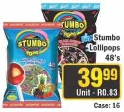 J&E Cash and Carry Stumbo Lollipops offer