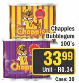 J&E Cash and Carry Chappies Bubblegum 100's offer