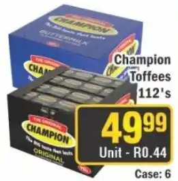 J&E Cash and Carry Champion Toffees offer