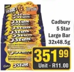 J&E Cash and Carry Cadbury 5 Star Large Bar offer