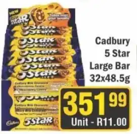 J&E Cash and Carry Cadbury 5 Star Large Bar offer