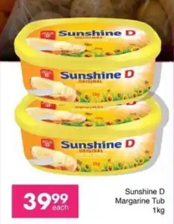 Save Sunshine D Margarine Tub offer