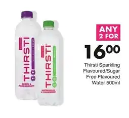 Save Thirsti Sparkling Flavoured/Sugar Free Flavoured Water offer