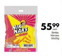 Save Simba Niknaks offer
