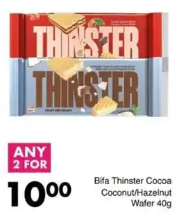Save Bifa Thinsters Cocoa Coconut/Hazelnut Wafer offer
