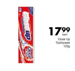 Save Close Up Toothpaste offer
