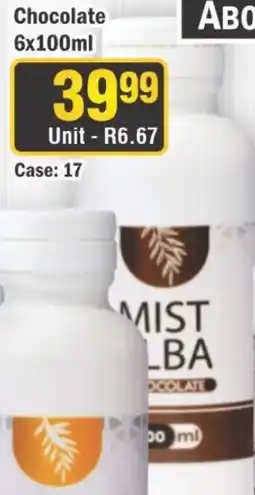 J&E Cash and Carry Abok Mist Alba Chocolate offer
