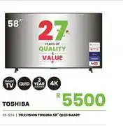 Fair Price Toshiba 58 QLED Smart Television 23-834 offer