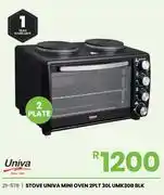 Fair Price Univa 30L 2 Plate Blk Mini Oven Stove UMK30B 21-576 offer