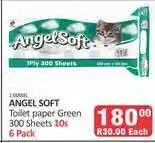 KitKat Cash and Carry ANGEL SOFT Toilet paper Green 300 Sheets 10s 6 Pack offer