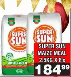 Advance Cash n Carry Super Sun Maize Meal 2.5kg x 8's offer