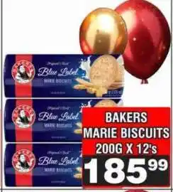 Advance Cash n Carry BAKERS MARIE BISCUITS 200G X 12's offer