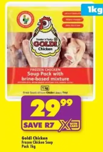 Shoprite Goldi Chicken Frozen Chicken Soup Pack offer