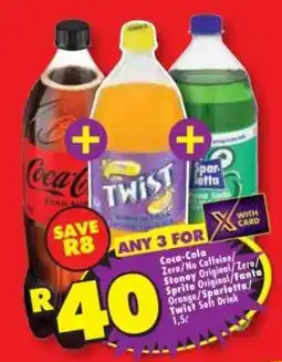 Shoprite Coca-Cola Zero/No Caffeine/Stoney Original/Sprite Original/Fanta Orange/Sparletta/Twist Soft Drink offer