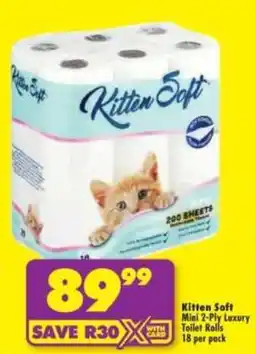Shoprite Kitten Soft Mini 2-Ply Luxury Toilet Rolls offer