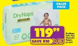 Shoprite DryNaps Disposable Nappies offer