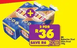 Shoprite BB Bakeries Sliced White Bread offer