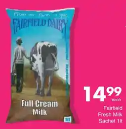 Save Hyper Fairfield Fresh Milk Sachet offer