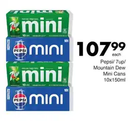 Save Hyper Pepsi/ 7up/ Mountain Dew Mini Cans offer