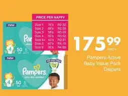 Save Hyper Pampers Active Baby Value Pack Diapers offer