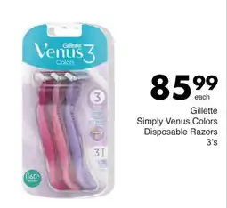 Save Hyper Gillette Simply Venus Colors Disposable Razors offer