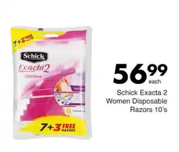 Save Hyper Schick Exacta 2 Women Disposable Razors offer