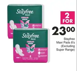 Save Hyper Stayfree Maxi Pads 8's offer