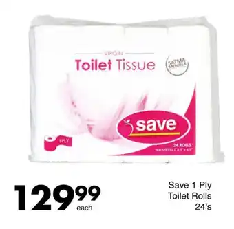 Save Hyper Save 1 Ply Toilet Rolls offer
