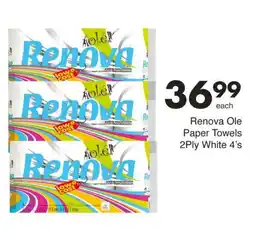 Save Hyper Renova Ole Paper Towels 2Ply White 4's offer