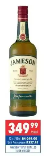 Ultra Liquors Jameson Triple Distilled Irish Whiskey offer