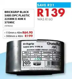 Chamberlain BrikGrip Black SABS DPC Plastic offer