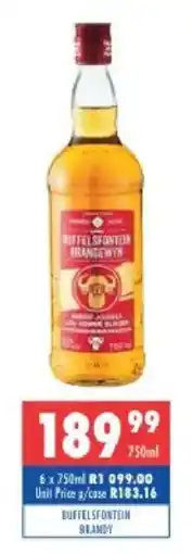 Ultra Liquors Buffelsfontein Brandy offer