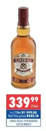Ultra Liquors Chivas Regal 12YO Blended Scotch Whisky offer