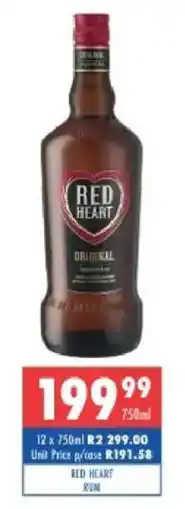 Ultra Liquors Red Heart Rum offer
