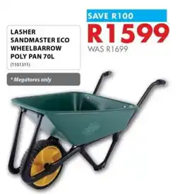 Chamberlain Lasher Sandmaster Eco Wheelbarrow Poly Pan 70L offer