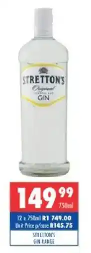 Ultra Liquors Stretton's Original Gin offer