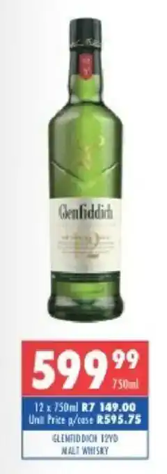 Ultra Liquors Glenfiddich 12YO Malt Whisky offer