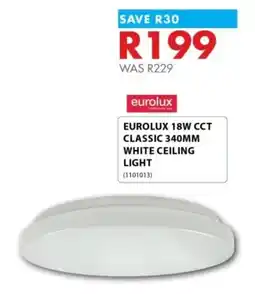 Chamberlain Eurolux 18W CCT Classic 340MM White Ceiling Light offer