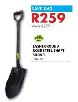 Chamberlain Lasher Round Nose Steel Shaft Shovel offer