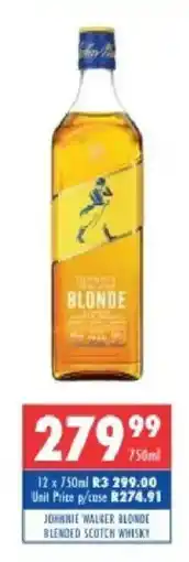 Ultra Liquors JOHNNIE WALKER BLONDE BLENDED SCOTCH WHISKY offer