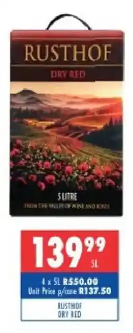 Ultra Liquors Rusthof Dry Red offer