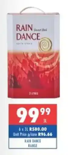 Ultra Liquors Rain Dance Range offer