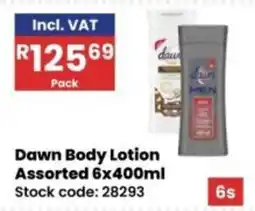 Africa Cash and Carry Dawn Body Lotion Assorted offer