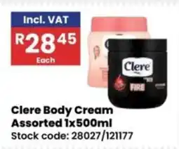 Africa Cash and Carry Clere Body Cream Assorted offer